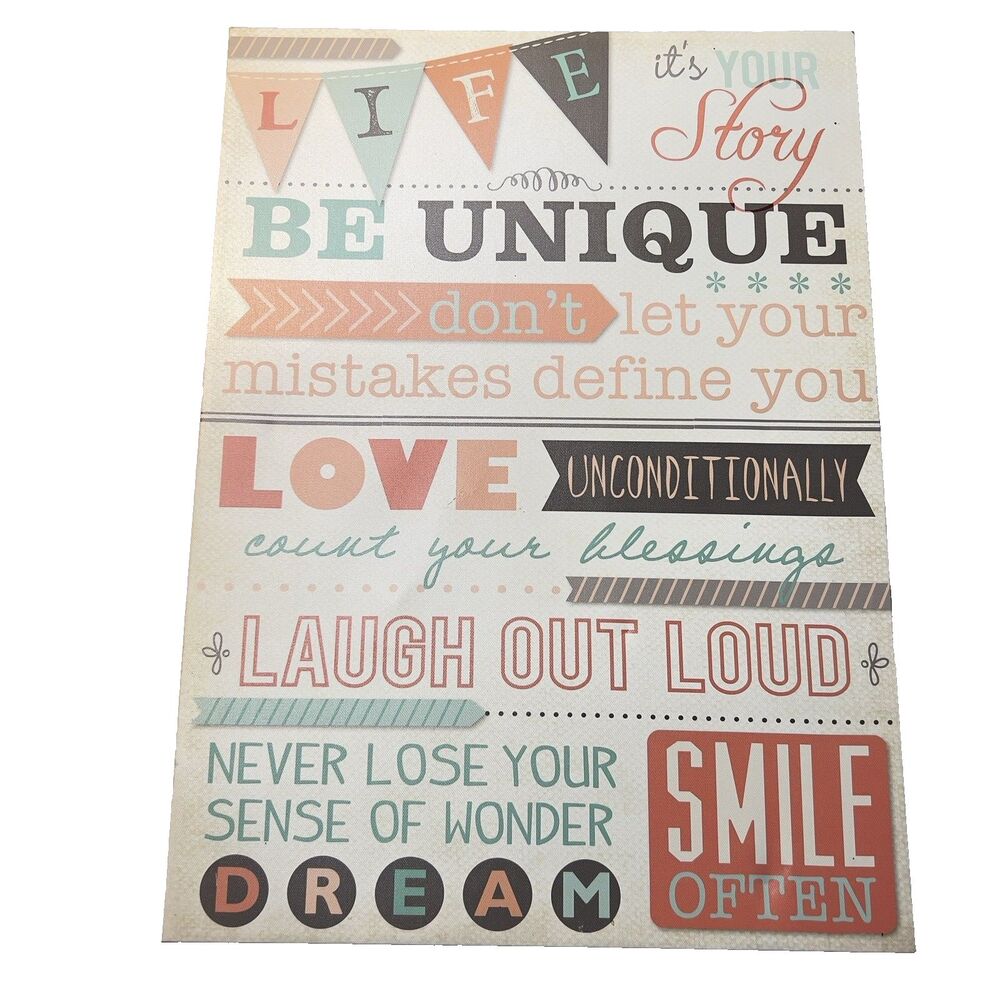 Hobby Lobby Inspirational Canvas Wall Art Be Unique Motivational Decor 22" x 16"